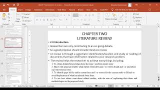 Literature Review Introdn video ARM [upl. by Eeresed]