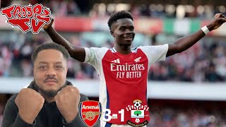 Arsenal 31 Southampton  Troopz Match Reaction  KEEP DOUBTING SAKA HES THE MAIN MAN [upl. by Ahsemik529]