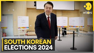 South Korea Elections 2024 South Koreans vote for new parliament  WION [upl. by Oirtemed630]