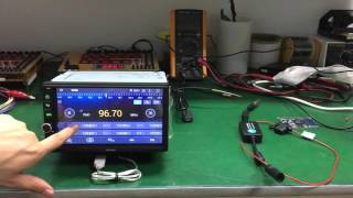 Joying tested android car stereo using Radio signal amplifier when just only 13 stations [upl. by Nnylarak]