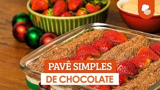 Pavê simples de chocolate — Receitas TudoGostoso [upl. by Onifur917]