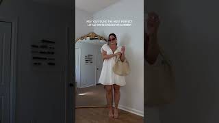 kaceynicoleabbott POV you found the most perfect little white dress for summer ootd shoulderbag [upl. by Neehsar]