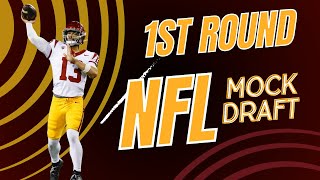 Full 1st Round Mock Draft with trades nfl nfldraft nfldraft2024 [upl. by Anihsak385]