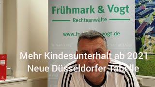 Mehr Kindesunterhalt ab 2021  Neue Düsseldorfer Tabelle 2021 [upl. by Eidnalem]