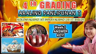 Araling Panlipunan 7 Answer key kolonyalismo at imperyalismo [upl. by Noiro313]