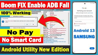 Samsung FRP Enable ADB not working  Samsung frp bypass 2023 adb enable failed  No SCard Edition [upl. by Seward254]