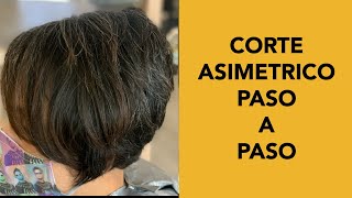 Como Cortar Bob Asimetrico Paso a Paso [upl. by Collin]