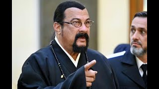 Steven Seagal turns up at Putins inauguration and gives worrying answers when questioned [upl. by Zennie830]