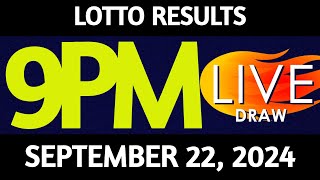 Lotto Result Today 900 pm draw September 22 2024 Sunday PCSO LIVE [upl. by Patty]