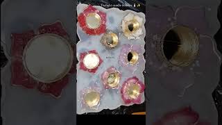 Tealight candle holder for diwali diwali resin art ytshorts ytviral candle diya trending yt [upl. by Stirling511]