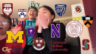 College Decision Reactions 2024 all 8 ivies t10s no safeties 19 schools [upl. by Llamaj]