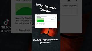Finally got the 10Gb network transfer speeds up to 76Gbs Not too bad for RJ45 Copper [upl. by Suryt]
