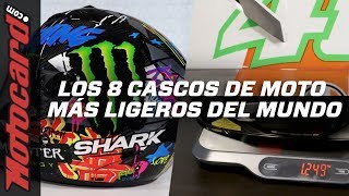 ¡Los 8 CASCOS DE MOTO MÁS LIGEROS del mercado 🤯 [upl. by Kcirddec]