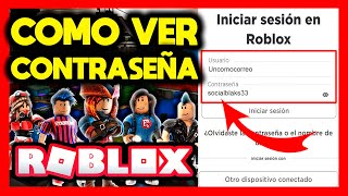 ✅COMO VER MI CONTRASEÑA DE ROBLOX [upl. by Davidde]