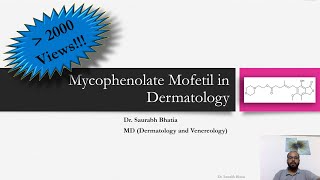 Mycophenolate Mofetil in Dermatology  Drug Mechanism of Action Use Sideeffects [upl. by Aihcrop]