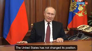 Vladimir Putins Speech on Ukraine and US Foreign Policy and NATO  24 February 2022 ENG Subtitles [upl. by Myrlene]