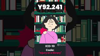 ICD10 Y922414 Injury at a Library icd10cm medicalbilling medicalcoding healthcare shorts [upl. by Retseh504]