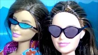 How to make doll glasses or sunglasses DIY For Dolls sunglasses [upl. by Gereron512]