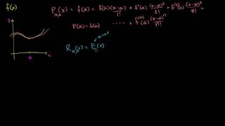 Error o residuo de una aproximación polinomial de Taylor [upl. by Lati]