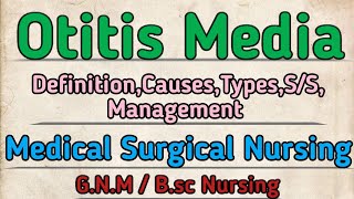 Otitis Media Lecture  Medical Surgical Nursing [upl. by Hassett]