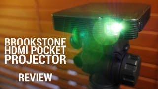 Brookstone HDMI Pocket Projector Review [upl. by Pollock]