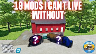 10 MODS I CANT LIVE WITHOUT  Farming Simulator 22 [upl. by Ycrep]