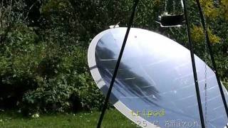 solar cooking How to build a solar cooker from a satellite dish [upl. by Einapets]