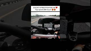 Ducati Streetfighter V4  Top Speed 280 touch 🥵🥵 SurajVerma13 shorts ytshorts [upl. by Aliuqaj297]