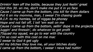 Fredo Santana  Comin Up Official Screen Lyrics [upl. by Aizat208]