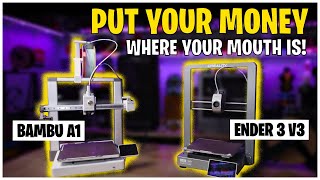 Bambu Lab A1 vs Creality Ender 3 V3 [upl. by Nireil562]