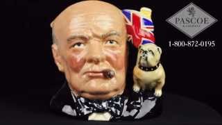 Royal Doulton Winston Churchill Large Character Jug D6907 [upl. by Ahsaf]