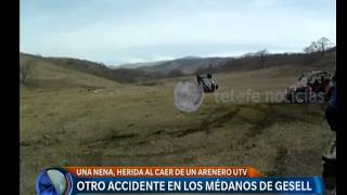 Otro accidente en los médanos una nena internada  Telefe Noticias [upl. by Yrellam]