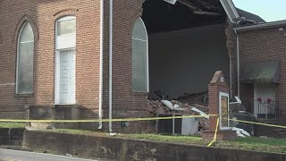 People watch as historic Franklinville church comes crashing down [upl. by Kizzie434]