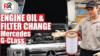 2007Present Mercedes Benz GClass Engine Oil amp Filter Change [upl. by Rafi879]