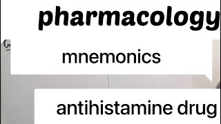 ANTIHISTAMINE DRUGs MNEMONICS pharmocology Hindi antihistamines antihistamine pharmacology [upl. by Inimod]