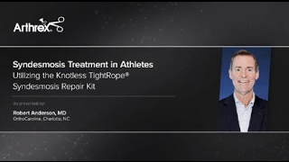 Syndesmosis Treatment in Athletes Utilizing the Knotless TightRope® Syndesmosis Repair Kit [upl. by Zetta]