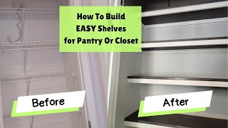 How To Build Pantry Shelves Easy [upl. by Hubert]