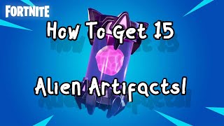 How To Get 15 Alien Artifacts In Battle Lab  Fortnite Season 7  Kittins Quests [upl. by Alil]