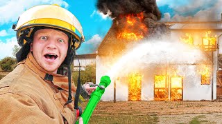 Becoming a FIRE FIGHTER For 24 HOURS [upl. by Mencher]