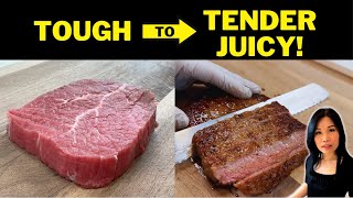 How to Tenderize Steaks with Baking Soda  EASY [upl. by Oirogerg]