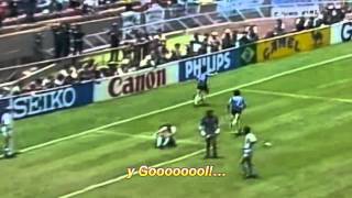 Maradona Goal of the Century  Víctor Hugo Morales commentary  ArgentinaEngland 21 1986 [upl. by Ellertnom]