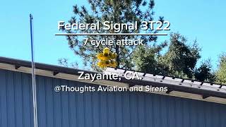 Federal Signal 3T22  Zayante CA  7 cycle Attack [upl. by Hares]