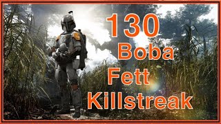 Battlefront 2 Boba Fett 130 killstreak on Kashyyyk [upl. by Notnelc833]