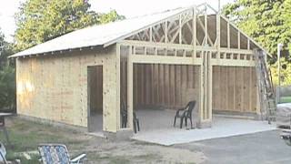 Building your own 24X24 garage and save money Steps from concrete to framing [upl. by Waldon]