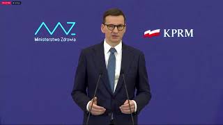 Konferencja prasowa premiera oraz ministra zdrowia [upl. by Eppilihp]