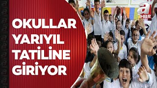 Okullar yarıyıl tatiline giriyor Tatil için son ders zili cuma günü  A Haber [upl. by Swanson]