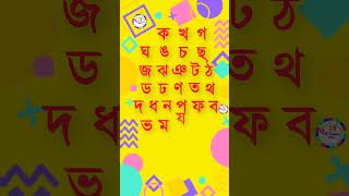 Learn Bengali Alphabet  ব্যঞ্জনবর্ণ  ক খ গ ঘ  alphabet kakhagagha banglabornomala [upl. by Hertberg686]