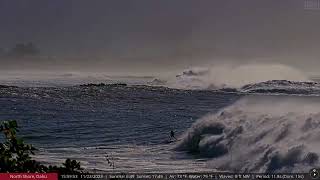 Nov 23 2023 Catching big waves at Waimea Bay [upl. by Poucher521]