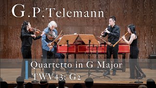 Georg Philipp Telemann Quartetto in G Major from Tafelmusik TWV43 G2  Sigiswald Kuijken LIVE [upl. by Kerek]