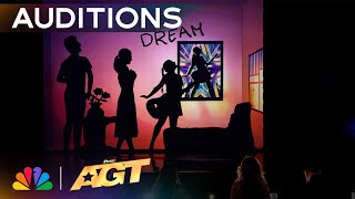 Attraction Juniors Performs Shadow Art to quotThe Lucky Onequot by Taylor Swift  Auditions  AGT 2024 [upl. by Barclay658]